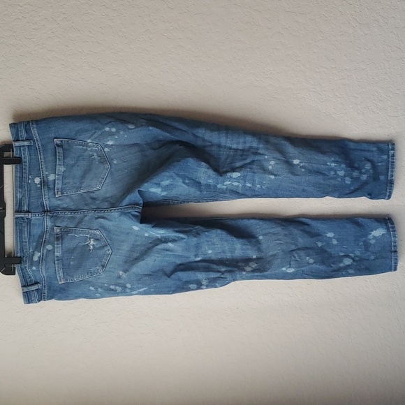 Lane Bryant Boyfriend Distressed ripped Bleach splatter Jeans Size 18 - Picture 4 of 15